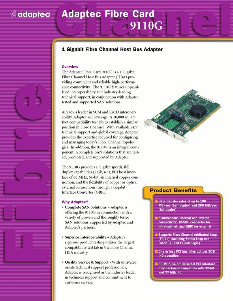 Adaptec 9110G User manual