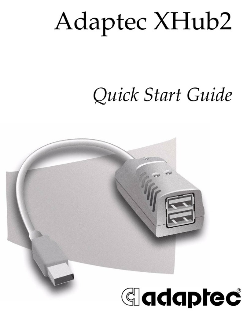 Adaptec XHub2 - Hub - USB User manual Adaptec XHub2 - Hub - USB User manual
