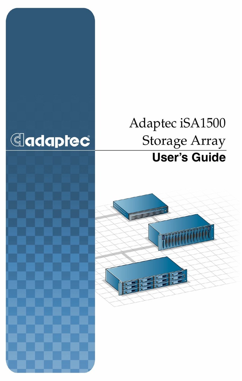 Adaptec iSA1500 - Storage Array NAS Server User manual Adaptec iSA1500 - Storage Array NAS Server User manual
