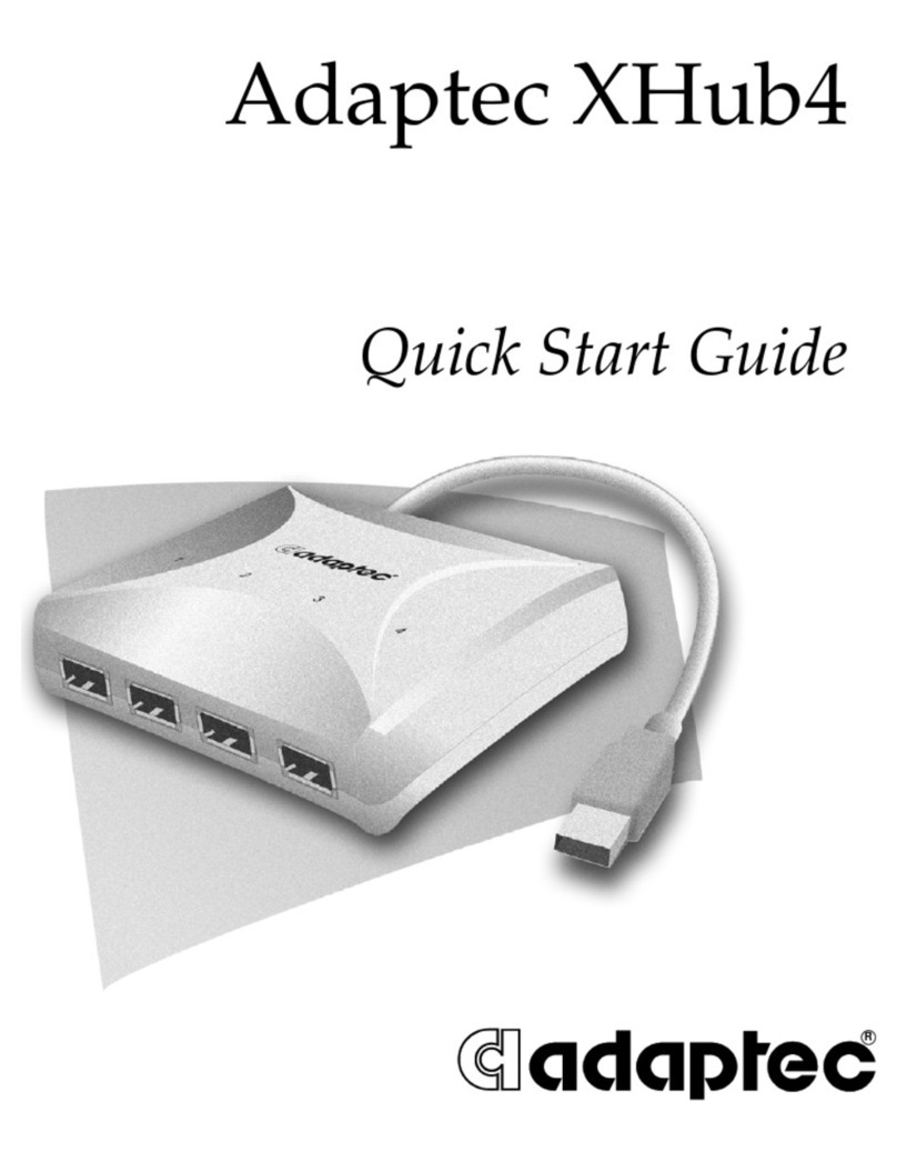 Adaptec XHub4 - Hub - USB User manual