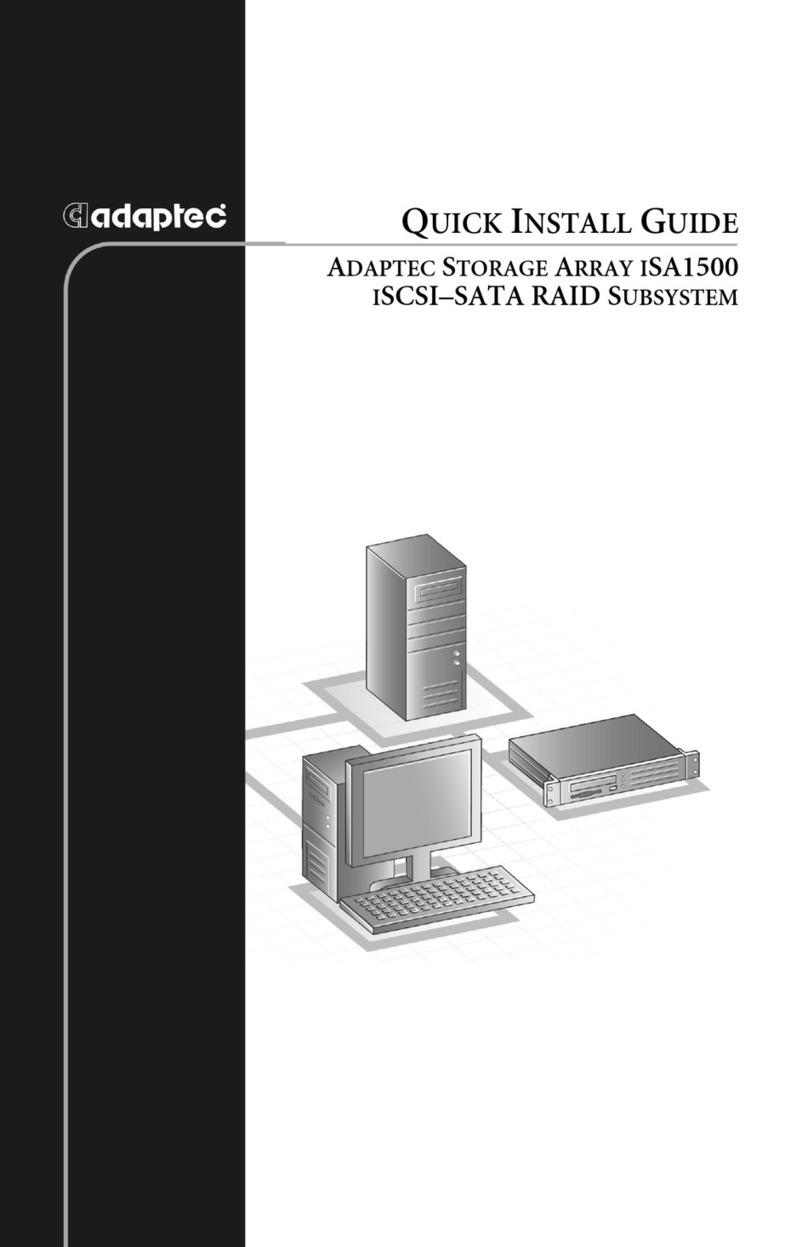 Adaptec iSA1500 - Storage Array NAS Server Quick install guide Adaptec iSA1500 - Storage Array NAS Server Quick install guide