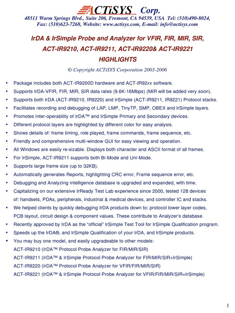 ACTiSYS IR9210 Highlights