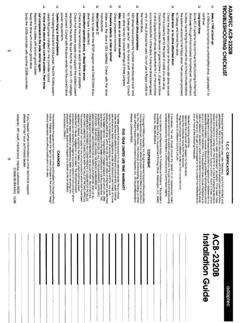 Adaptec ACB-2320B User manual