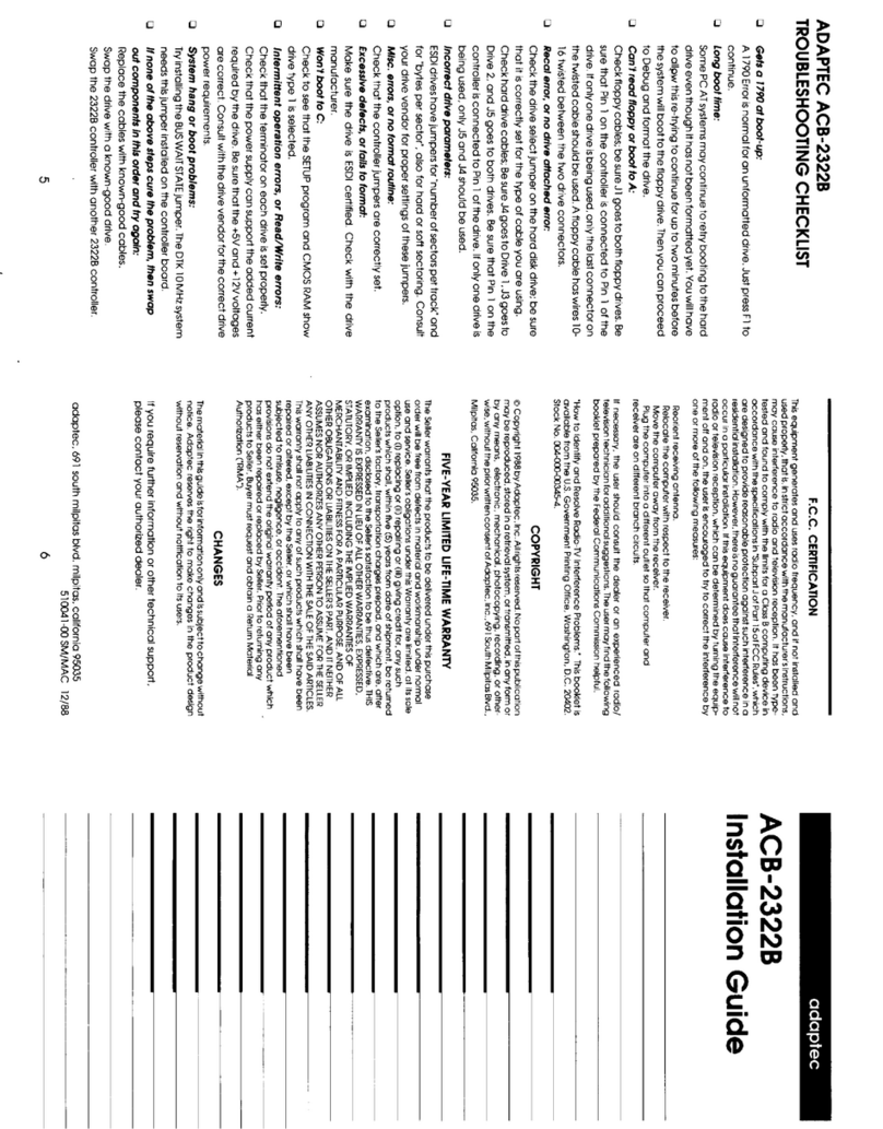 Adaptec ACB-2322B User manual