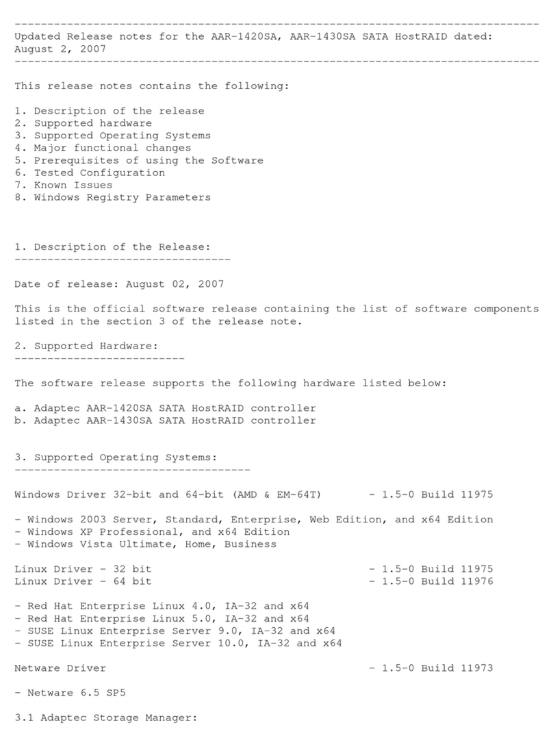 Adaptec AAR-1420SA Instruction Manual