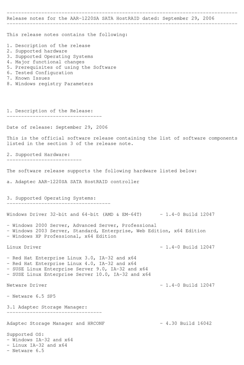 Adaptec AAR-1220SA Instruction Manual