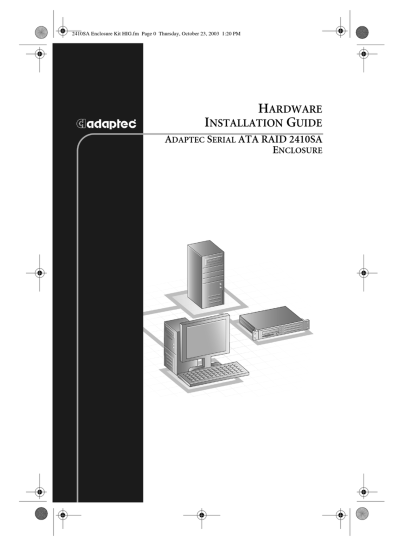Adaptec 2410SA - Serial ATA RAID Controller Hardware installation guide Adaptec 2410SA - Serial ATA RAID Controller Hardware installation guide