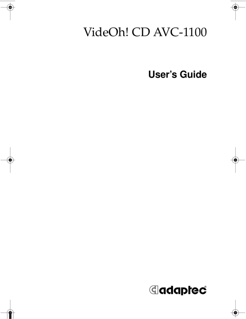 Adaptec VideOh! CD AVC-1100 user guide
