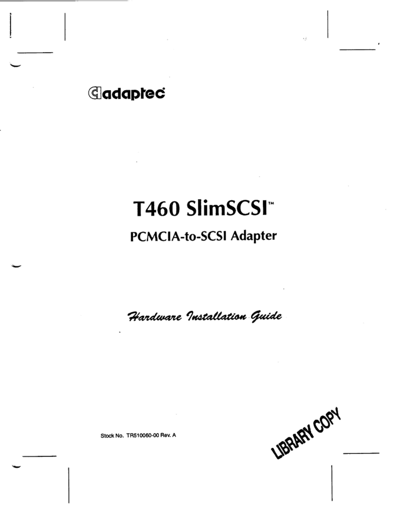 Adaptec T460 SlimSCSI Manual