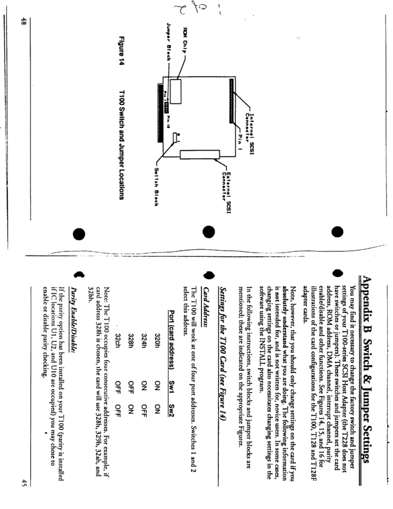 Adaptec T-100 install guide