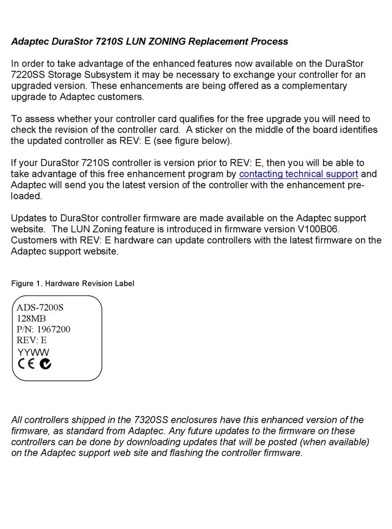 Adaptec 7210S Replacement procedure