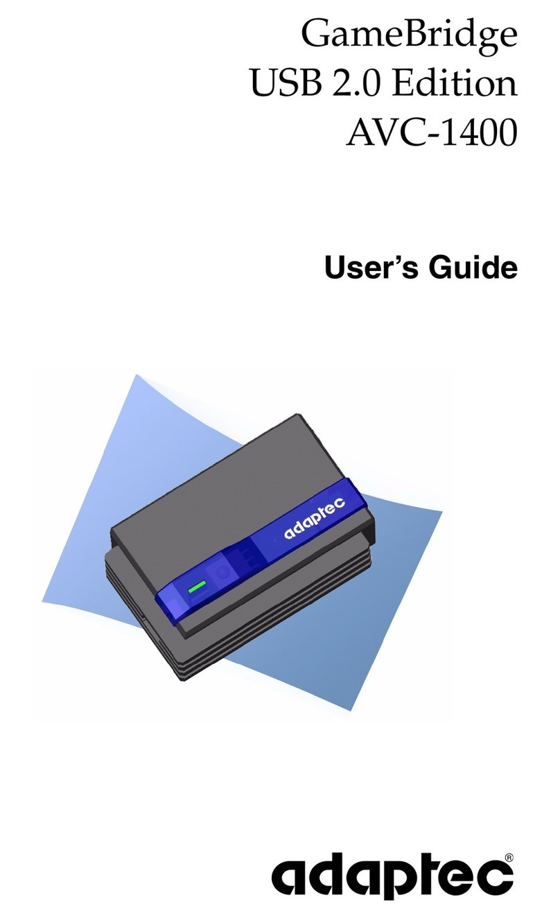 Adaptec GameBridge AVC-1400 user guide