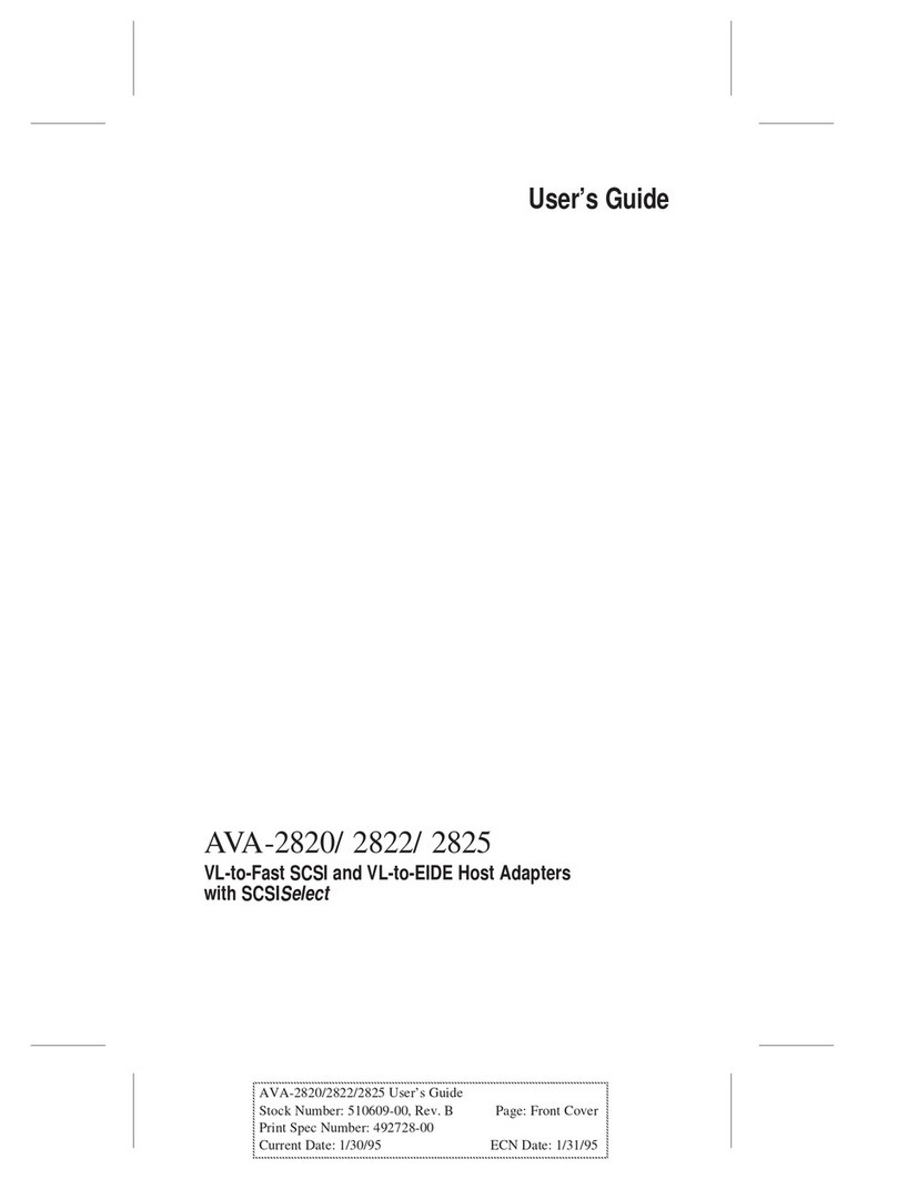 Adaptec AVA-2822 User manual