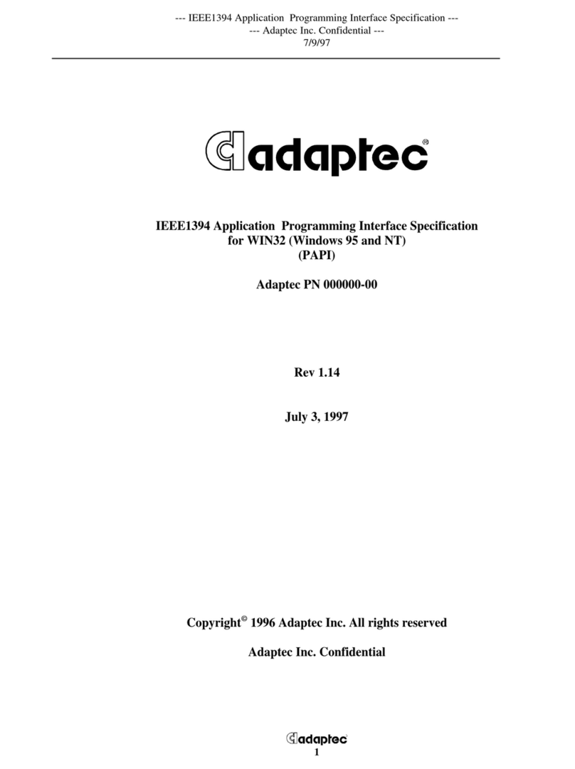 Adaptec FireWire 1394 User manual