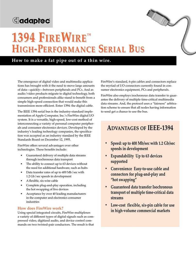 Adaptec FireWire 1394 brochure