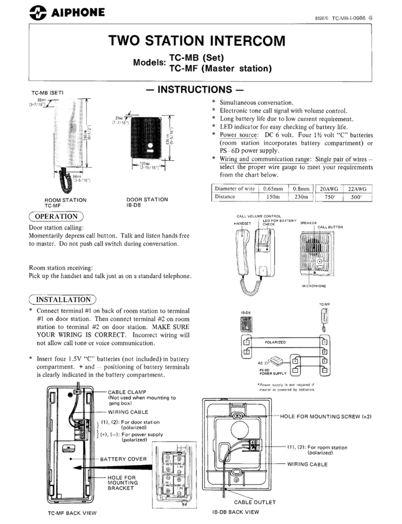 Aiphone TC-MB User manual