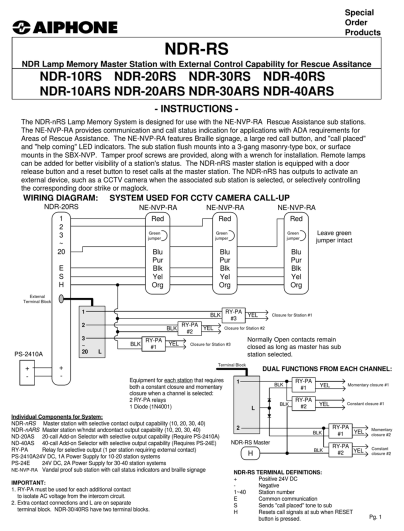 Aiphone NDR-10RS User manual