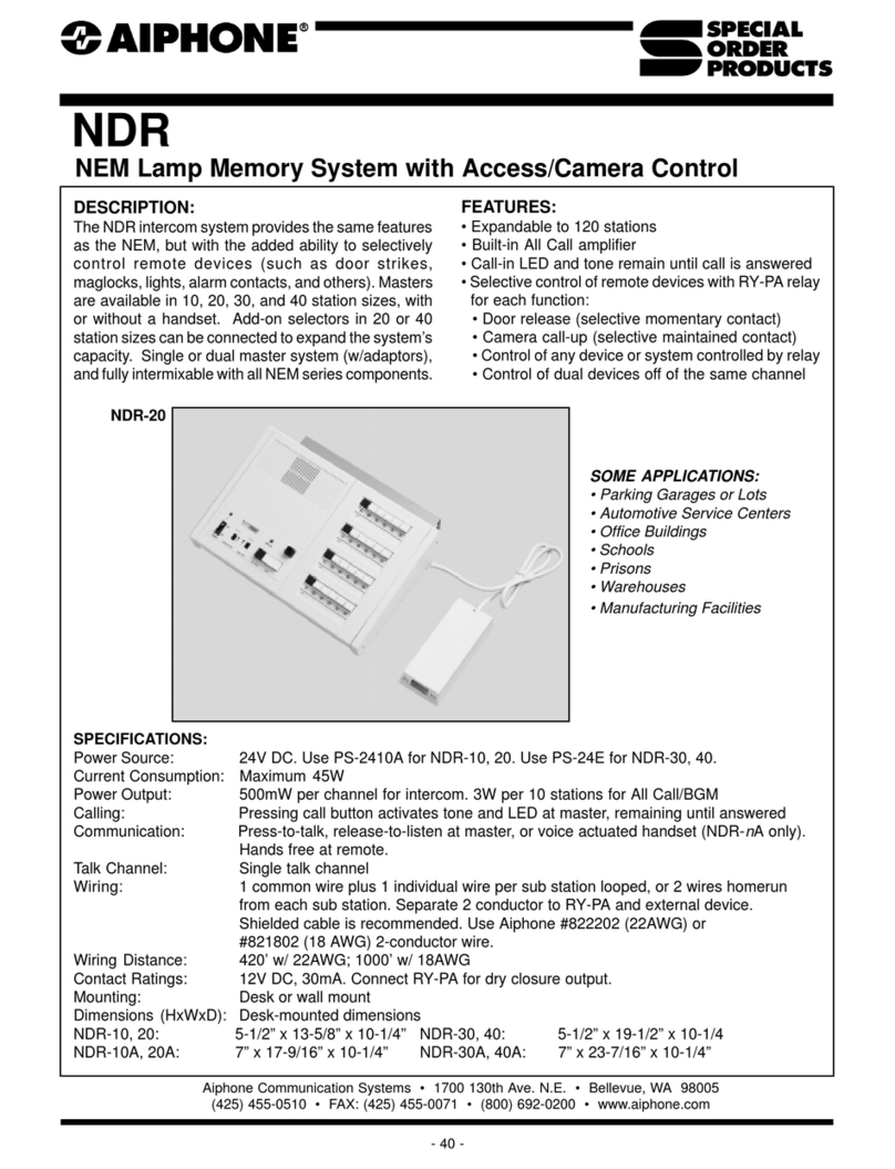 Aiphone NDR User manual