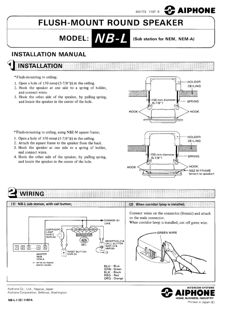 Aiphone NB-L User manual