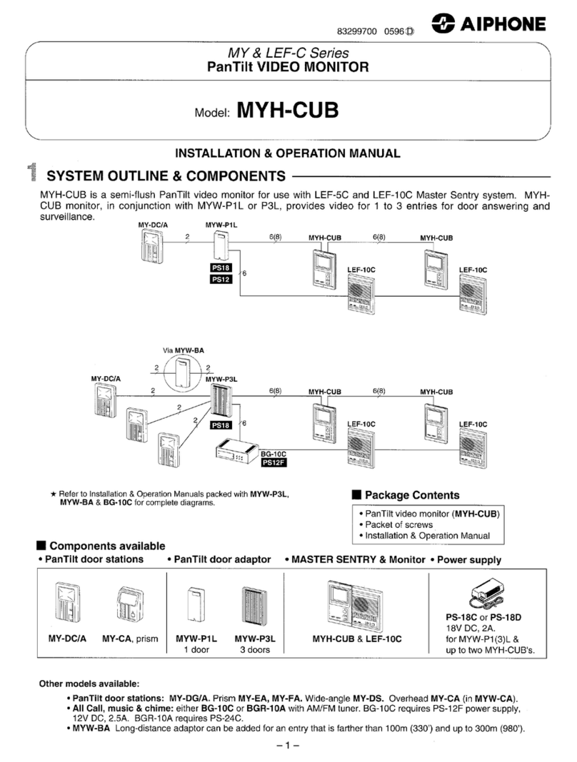 Aiphone MYH-CUB User manual Aiphone MYH-CUB User manual
