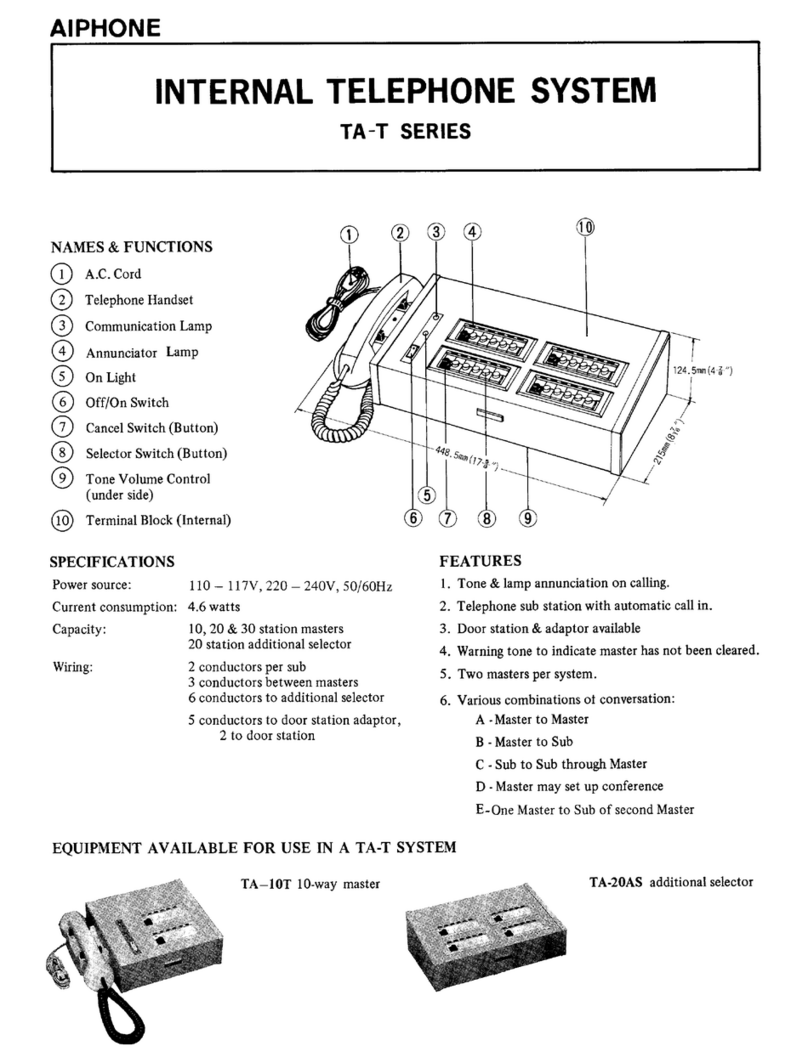 Aiphone TA-T user guide