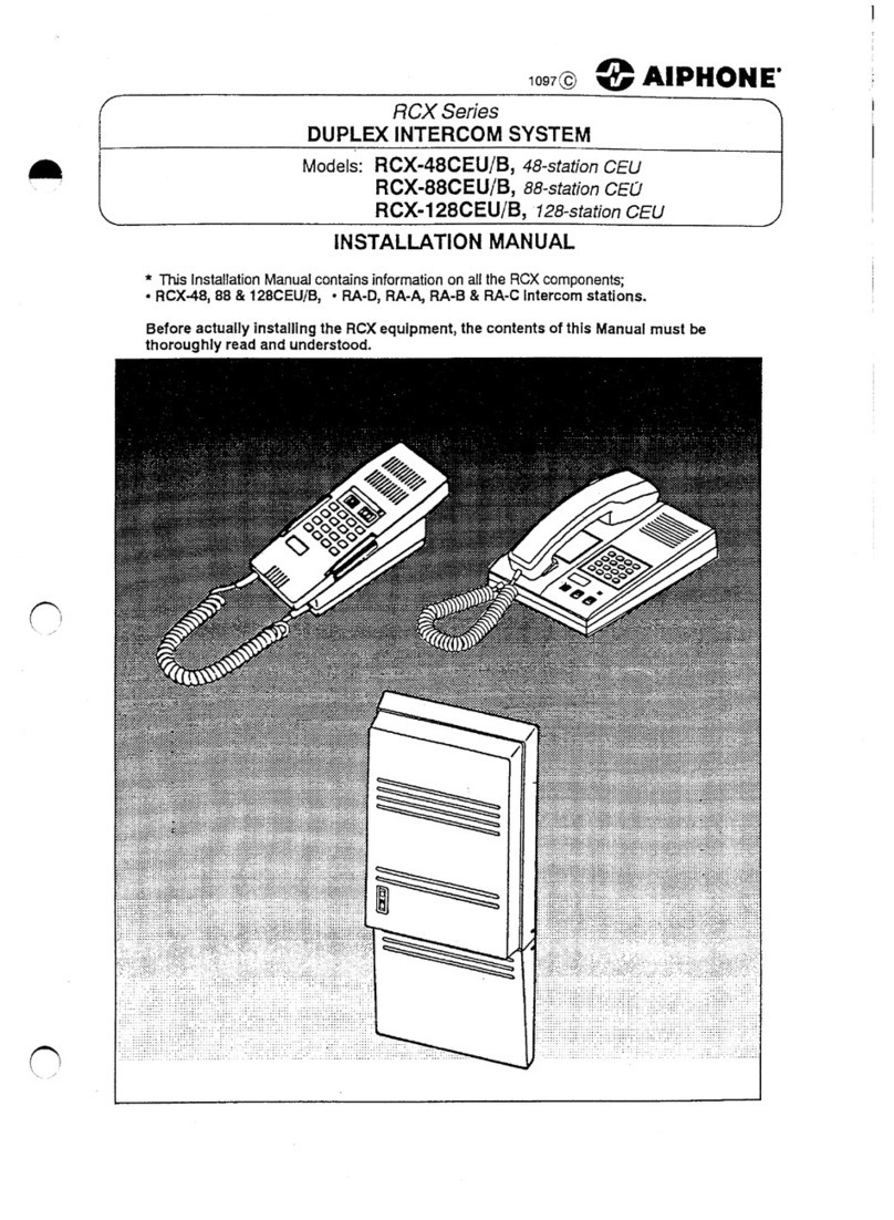 Aiphone RCX-48CEU/B installation manual