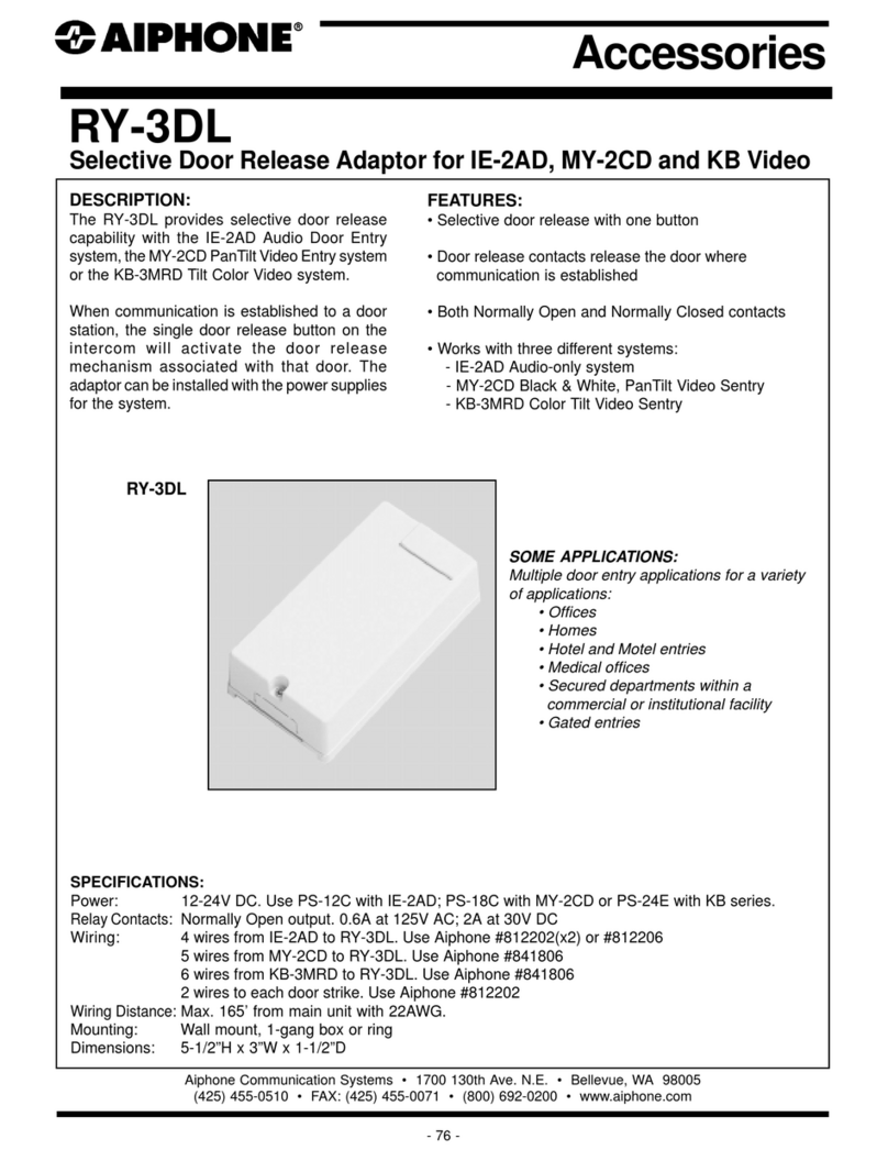 Aiphone RY-3DL Specifications