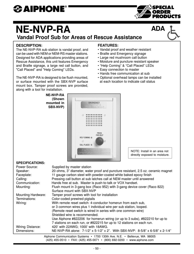 Aiphone NE-NVP-RA User manual