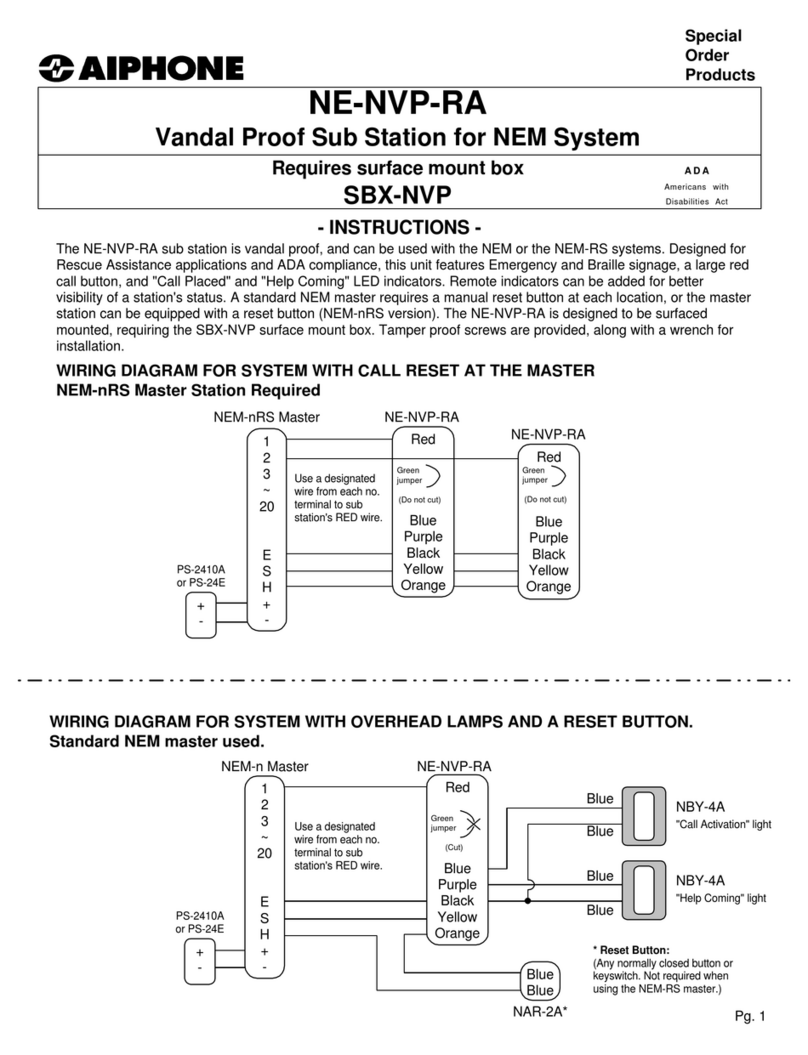 Aiphone NE-NVP-RA instructions