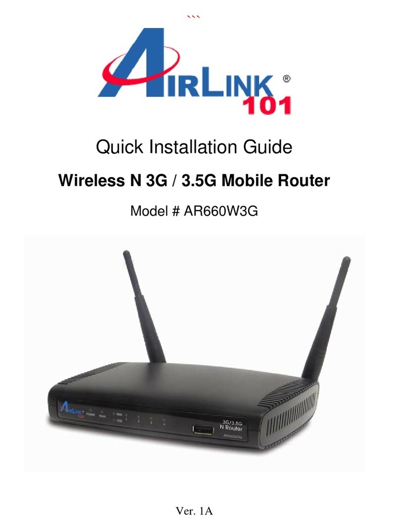 Airlink101 AR660W3G User manual Airlink101 AR660W3G User manual