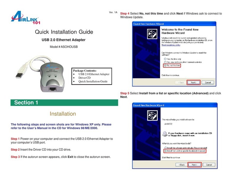 Airlink101 ASOHOUSB User manual