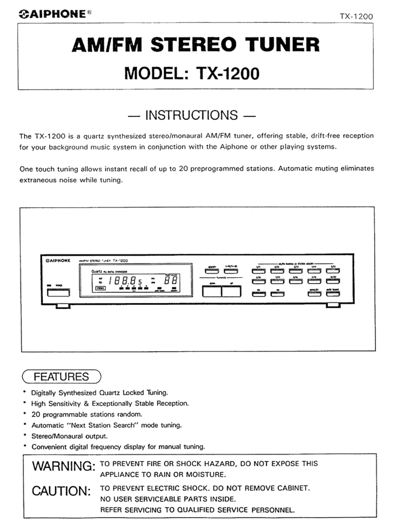 Aiphone TX-1200 instructions