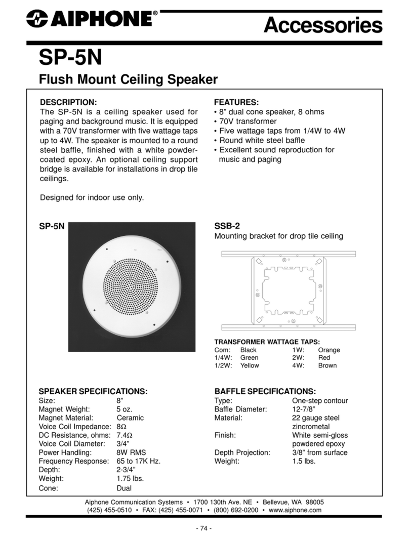 Aiphone SP-5N Specifications