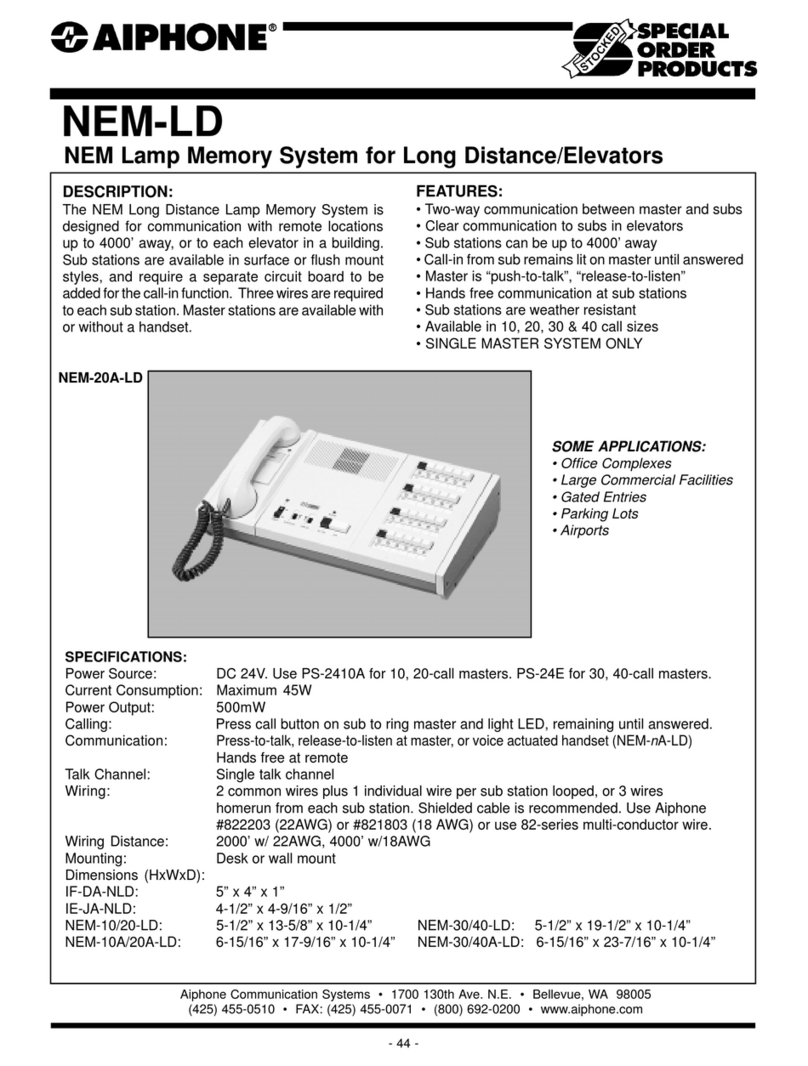 Aiphone NEM-10 User manual