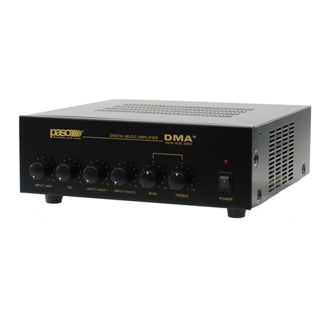 Paso Sound Products DMA2015 Installation manual and operating instructions Paso Sound Products DMA2015 Installation manual and operating instructions