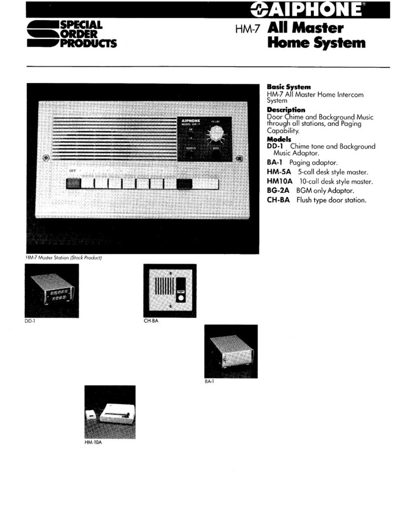 Aiphone HM-7 User manual