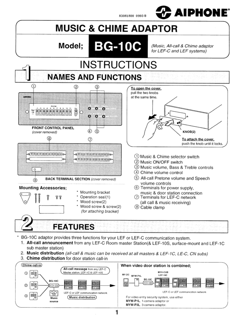 Aiphone BG-10C instructions