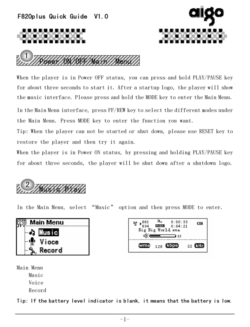Aigo F820 PLUS User manual