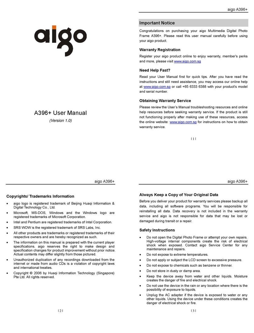 Aigo A396Plus User manual