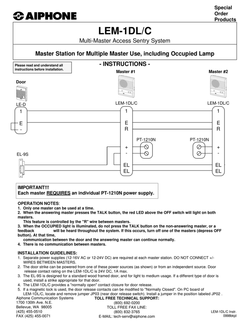 Aiphone LEM-1DL/C User manual