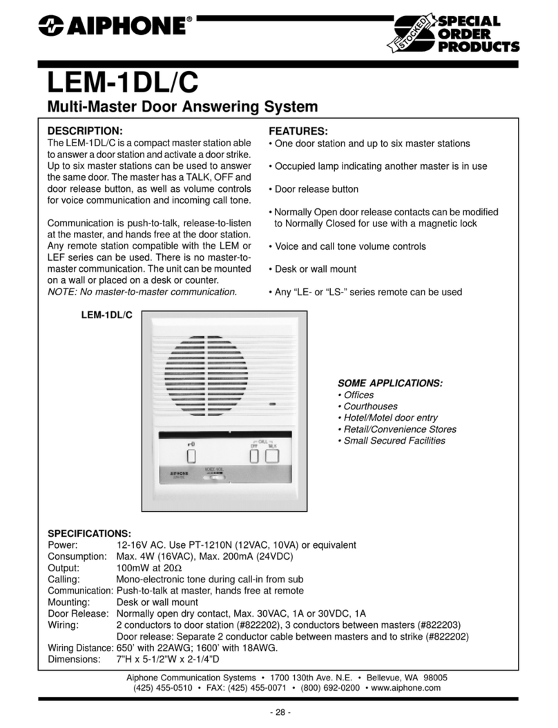 Aiphone LEM-1DL/C User manual