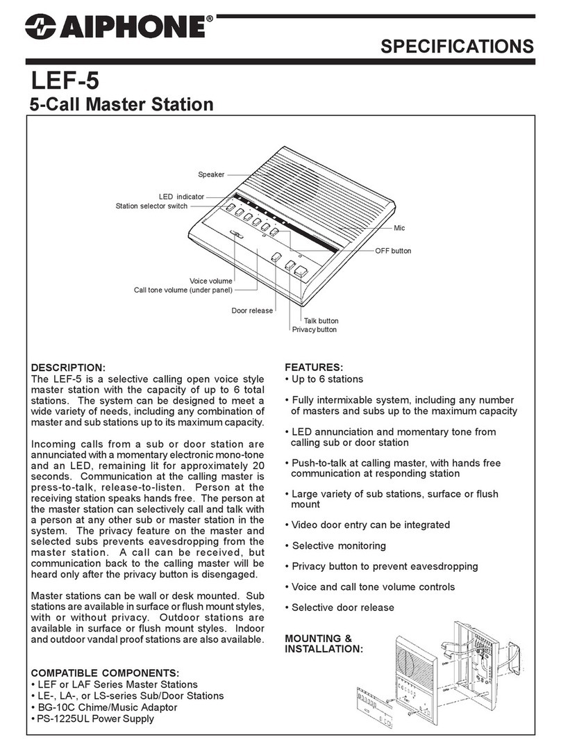 Aiphone LEF-5 User manual