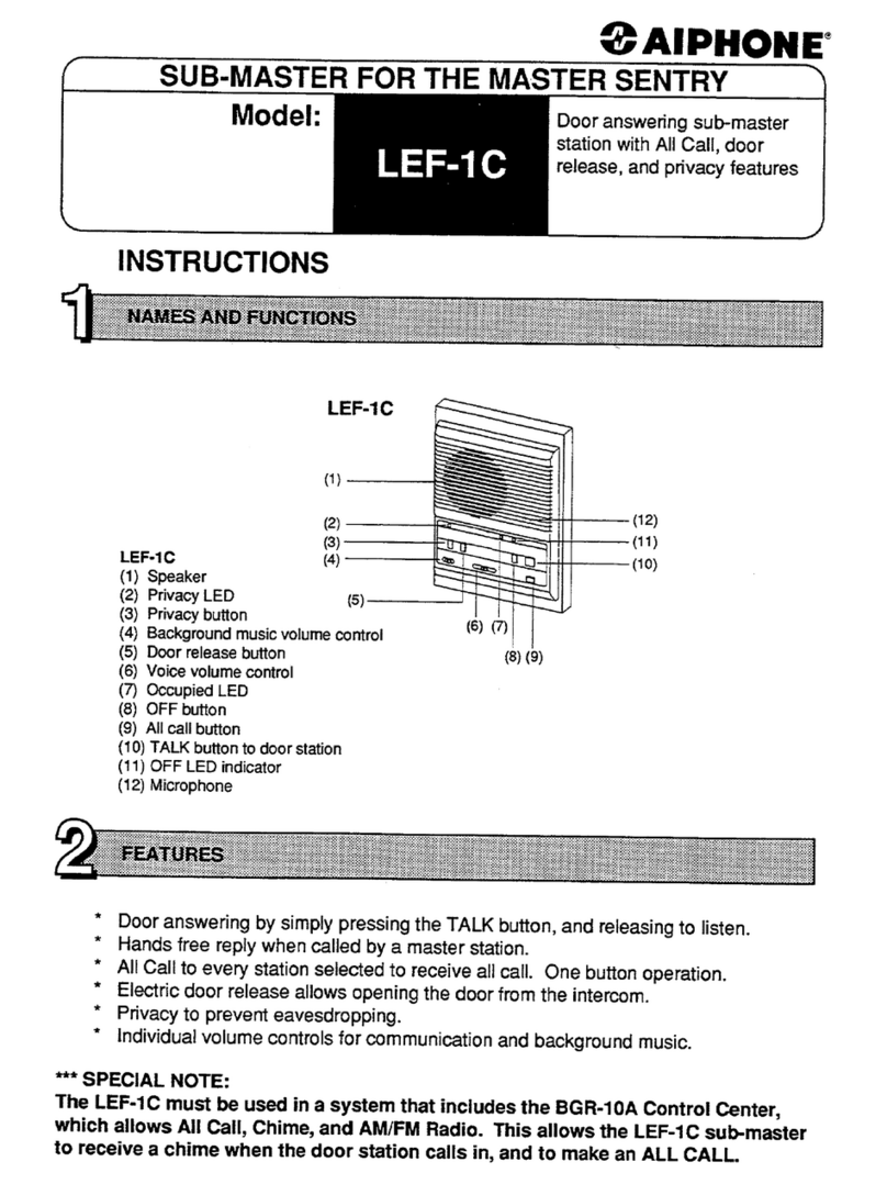 Aiphone LEF-1C User manual