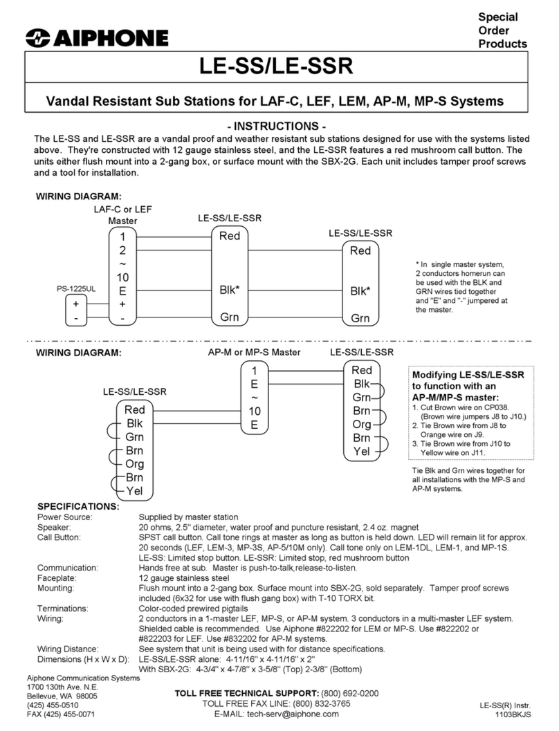 Aiphone LE-SS User manual