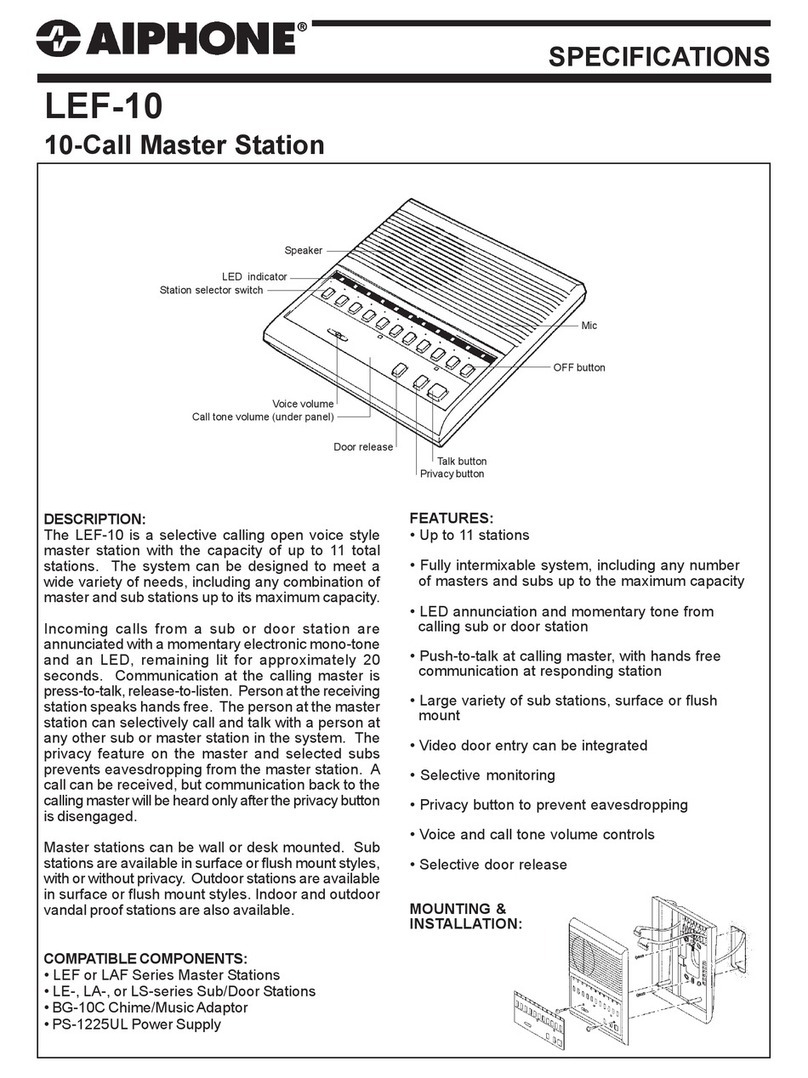 Aiphone LEF-10 User manual