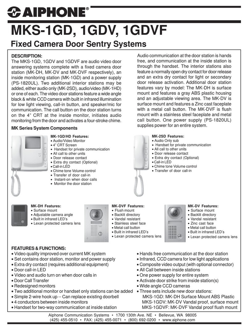 Aiphone MKS-1GD User manual