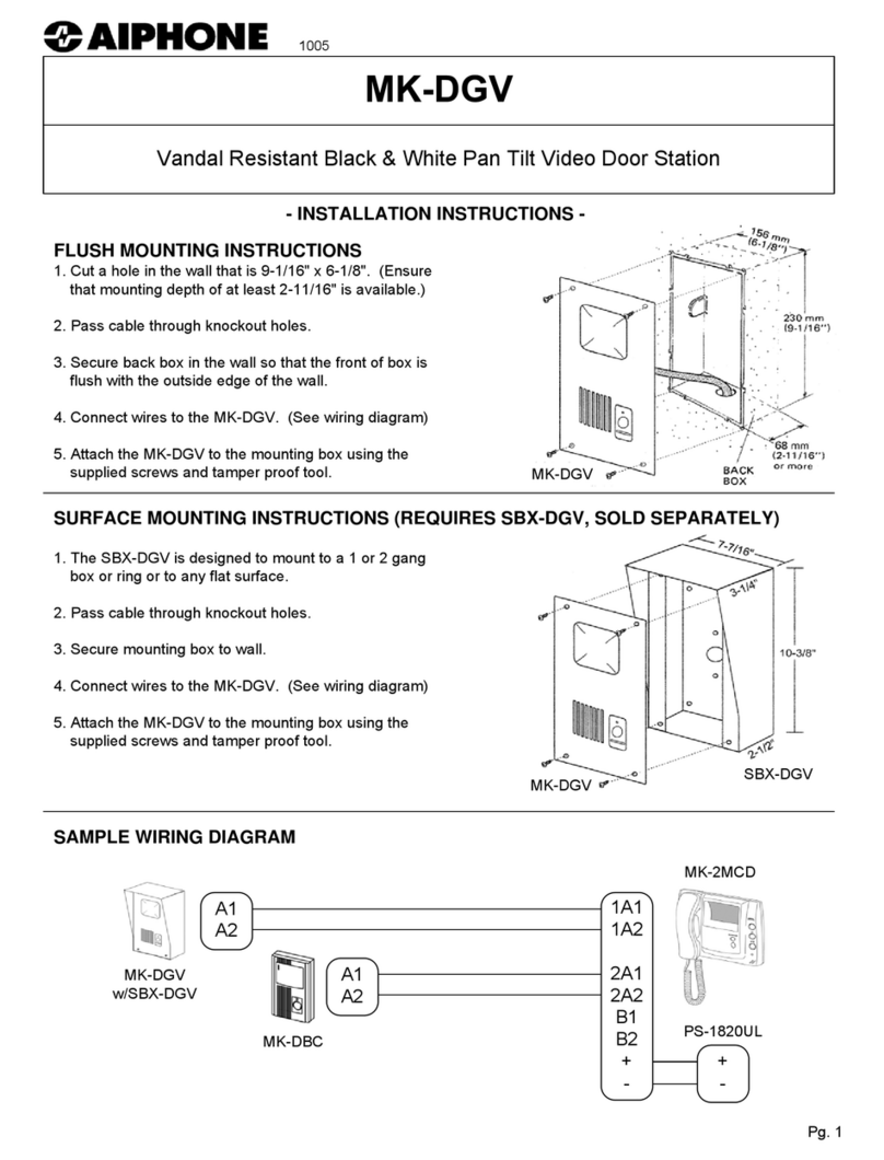 Aiphone MK-DGV User manual