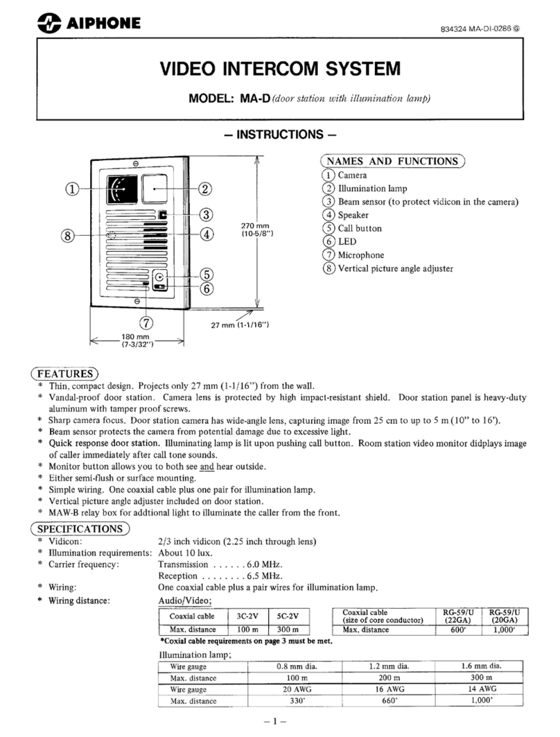 Aiphone MA-D user guide