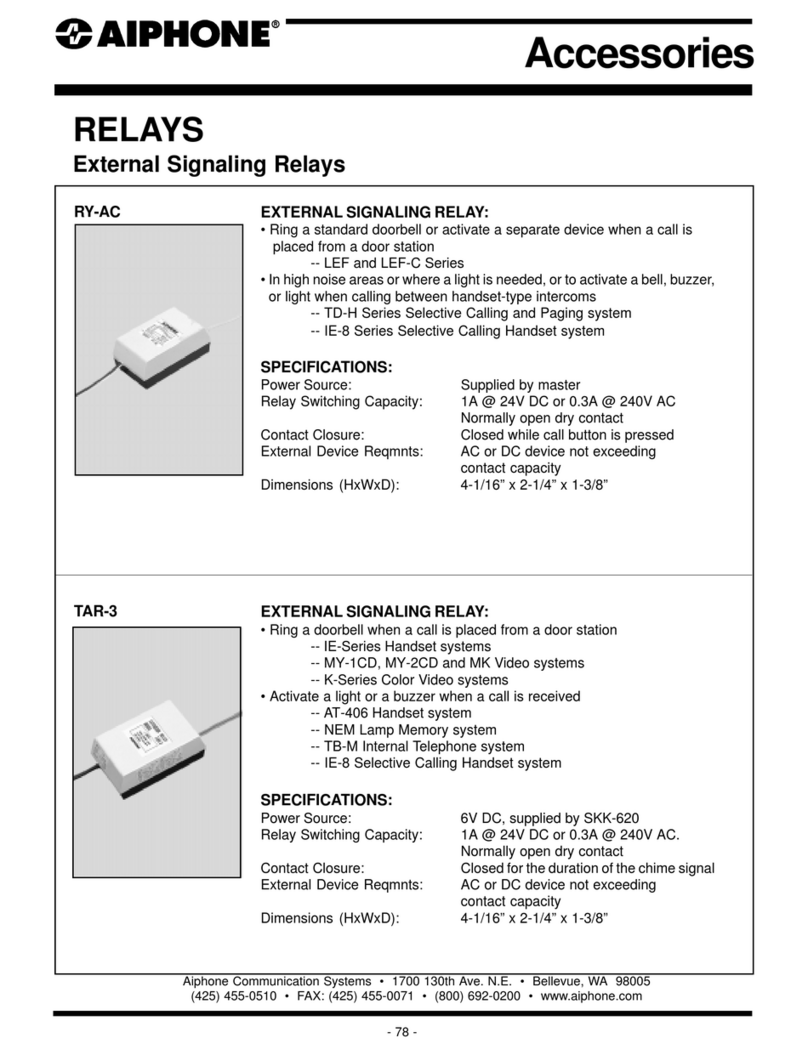 Aiphone MAW-B Specifications