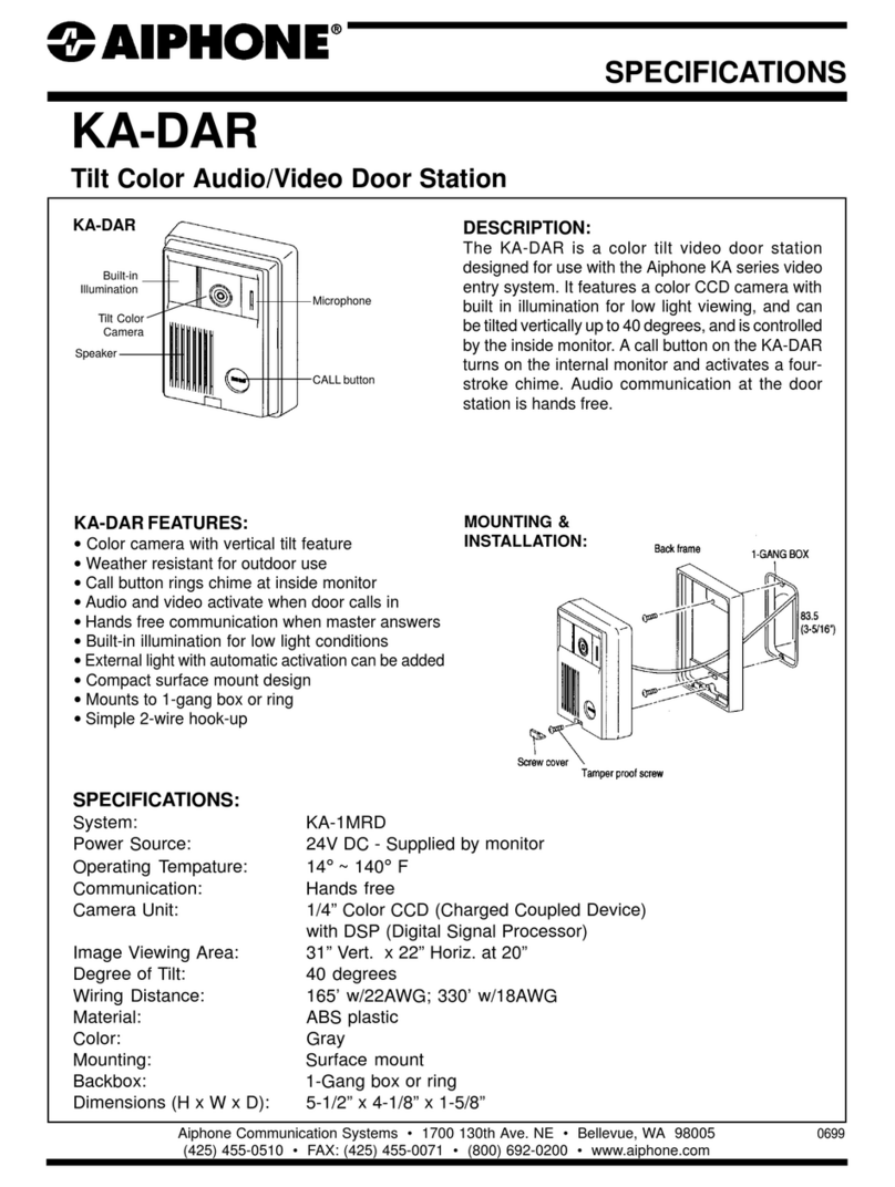 Aiphone KA-DAR User manual
